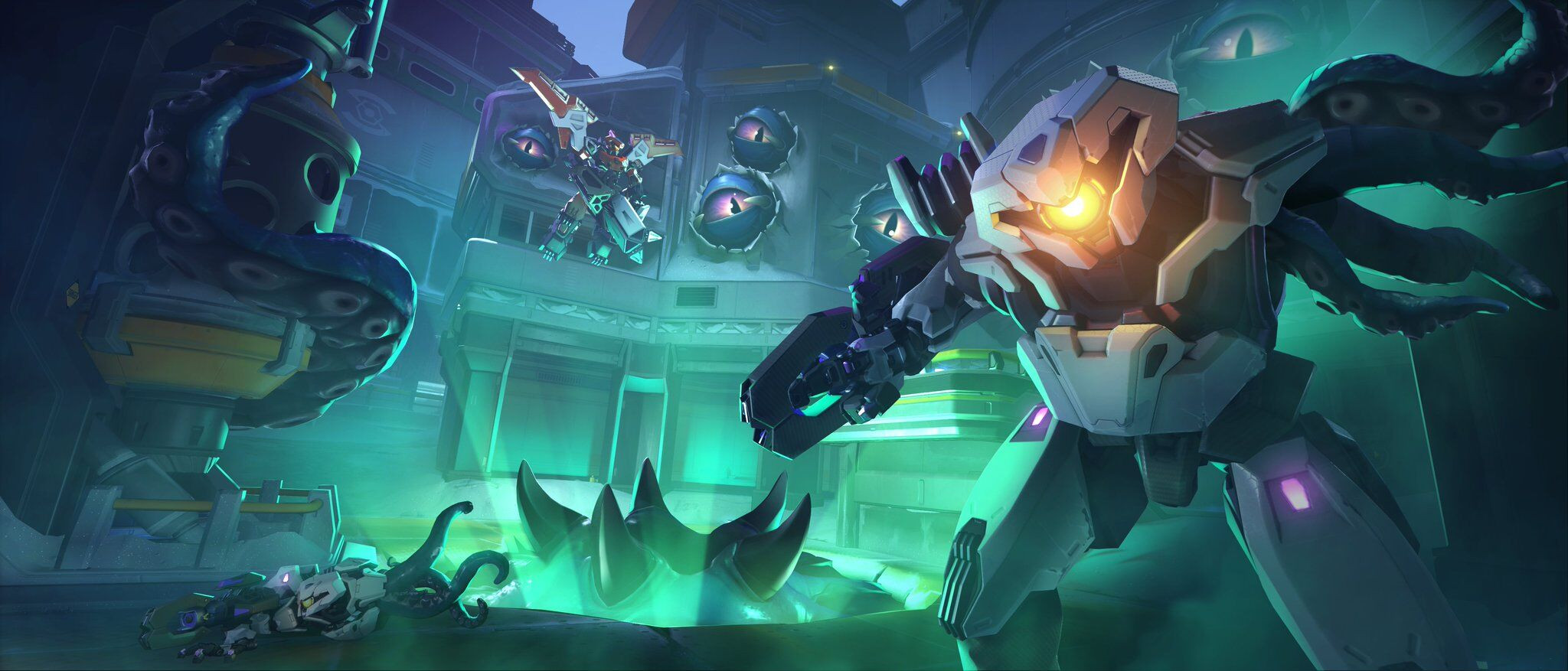 splash art by Overwatch 2 team - featuring the creature parts I designed