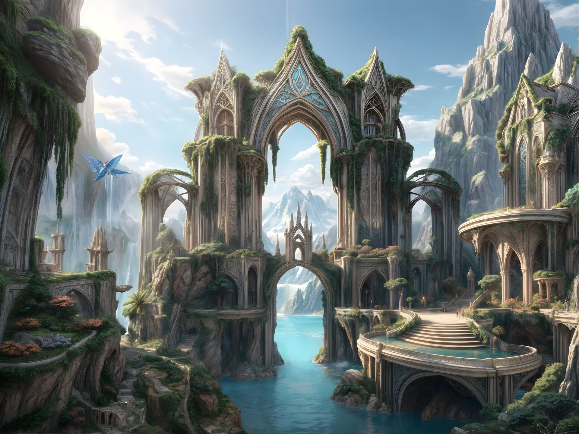 ArtStation - Elven Enclave: A Magical Journey Through Ancient Splendor