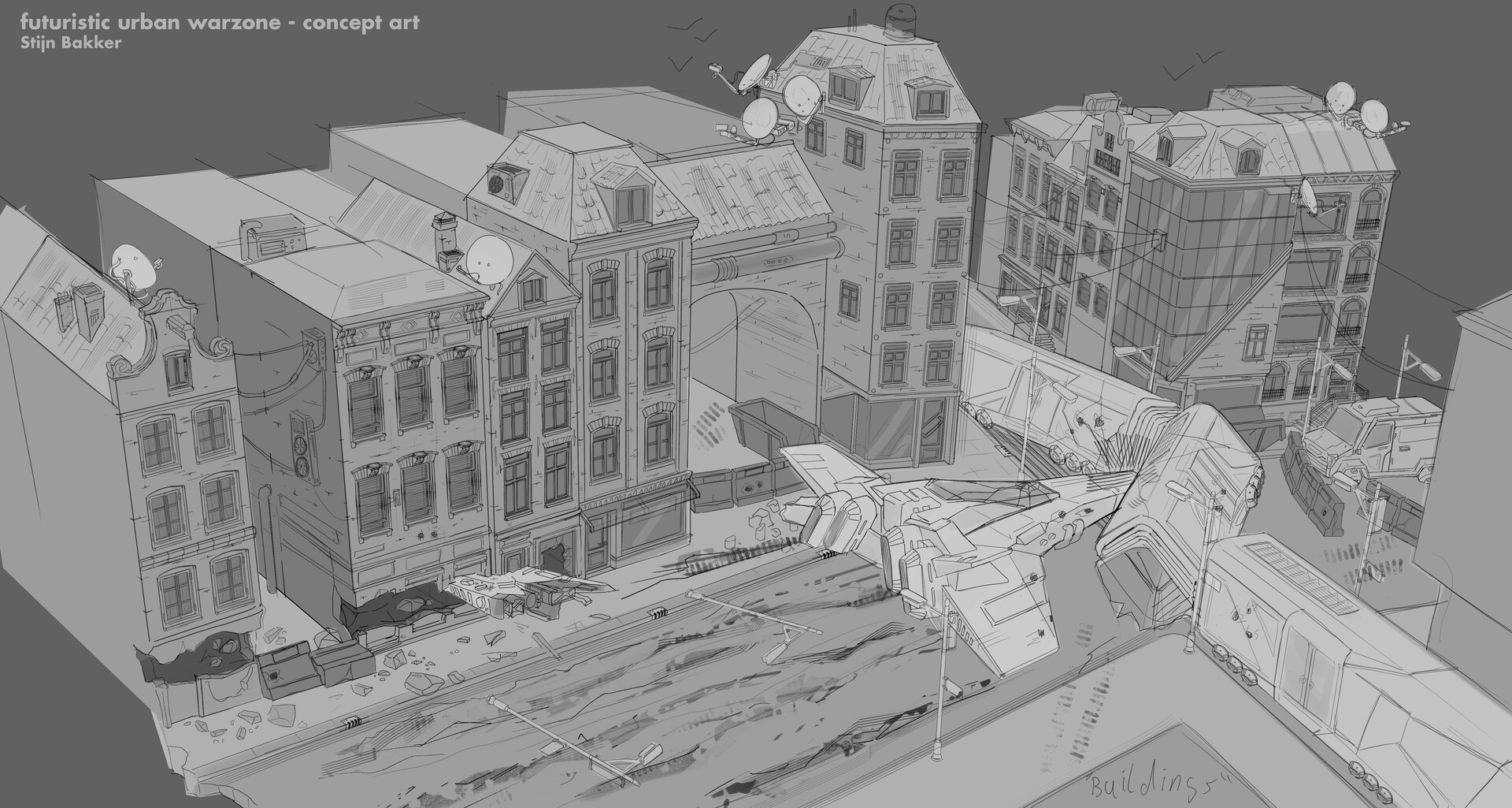 ArtStation - futuristic warzone Concept Art