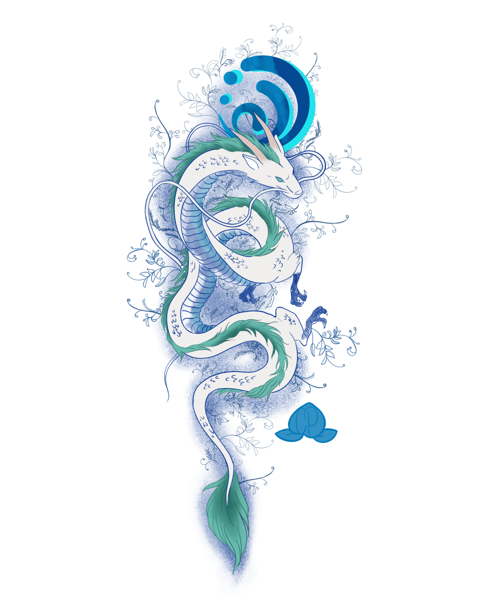 ArtStation - Haku Hydro Tattoo Design