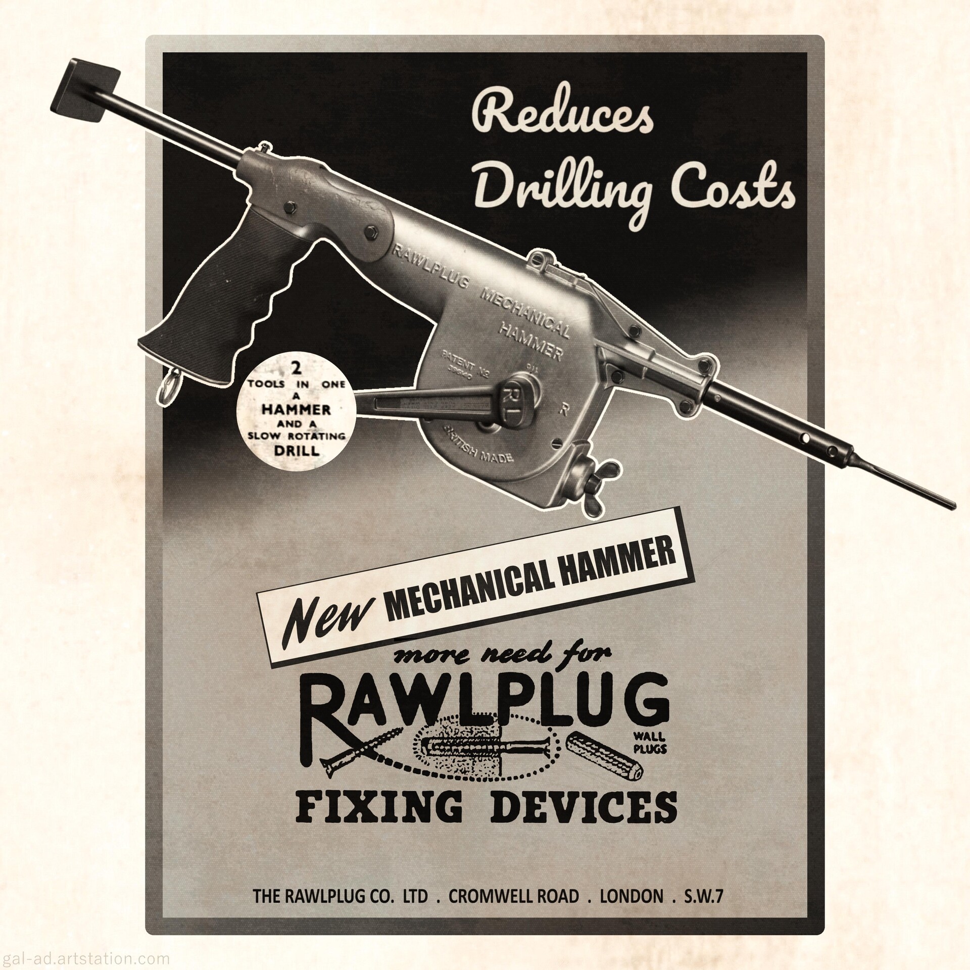ArtStation Rawlplug mechanical hammer