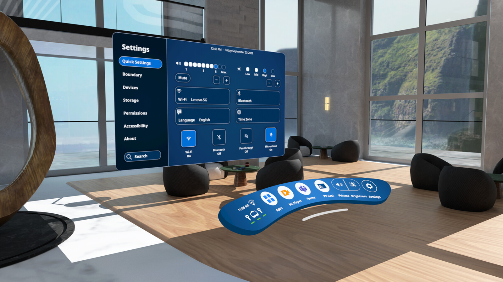 Lenovo ThinkReality VRX UI Design