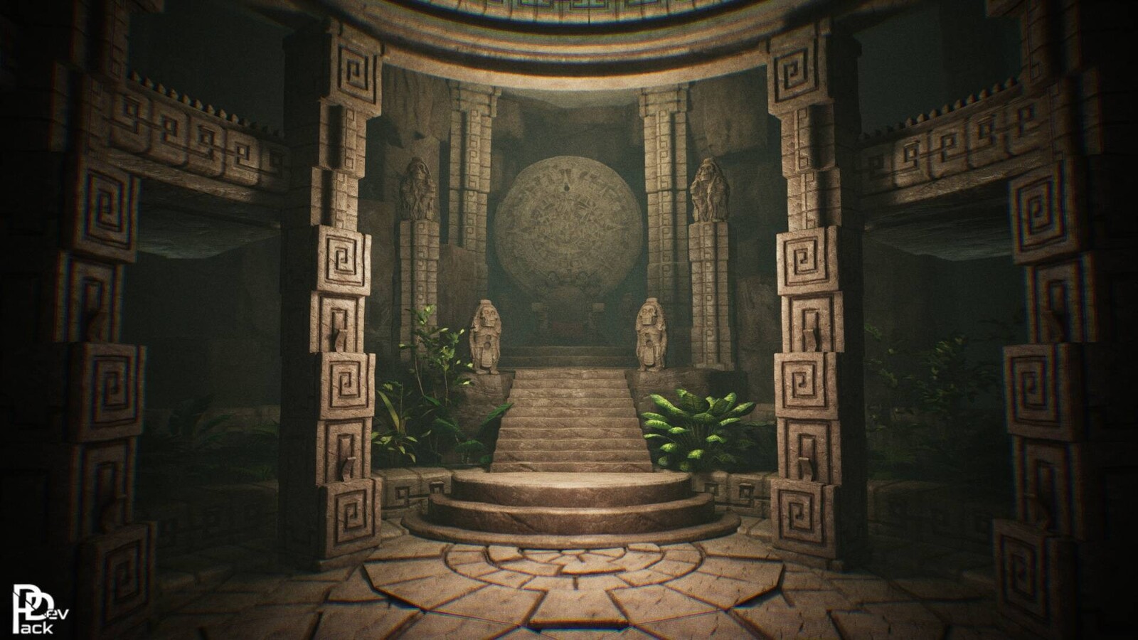 Aztec Temple Interior / 24+ Assets