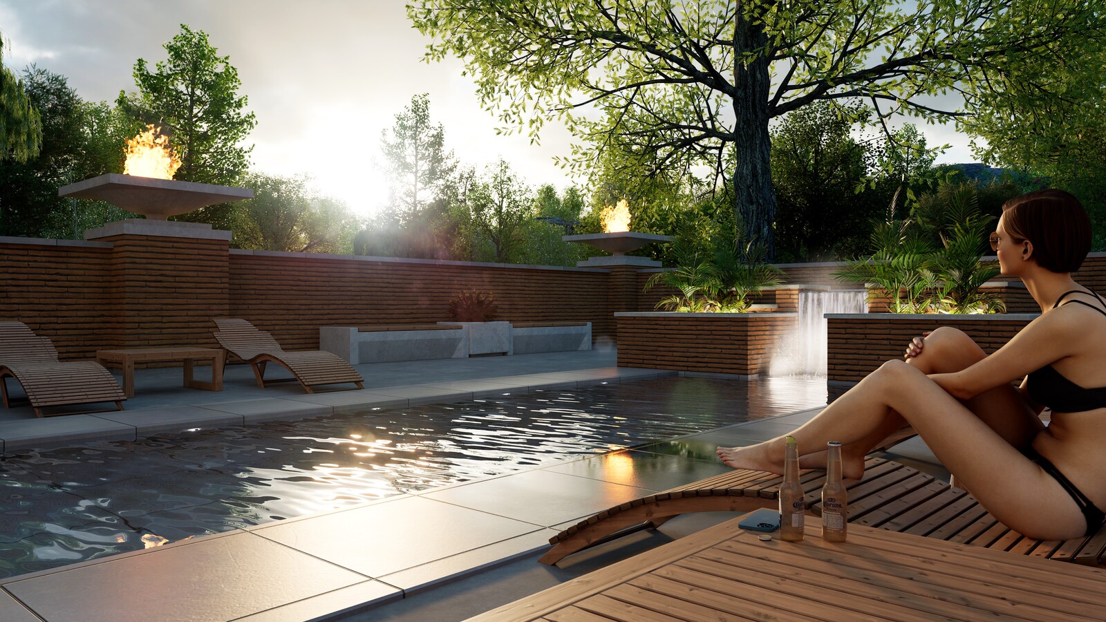 Poolside