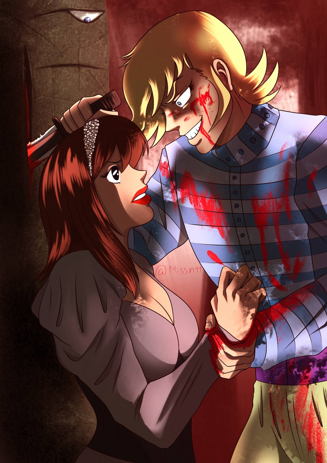 Gazing in the eyes of a beautiful monster