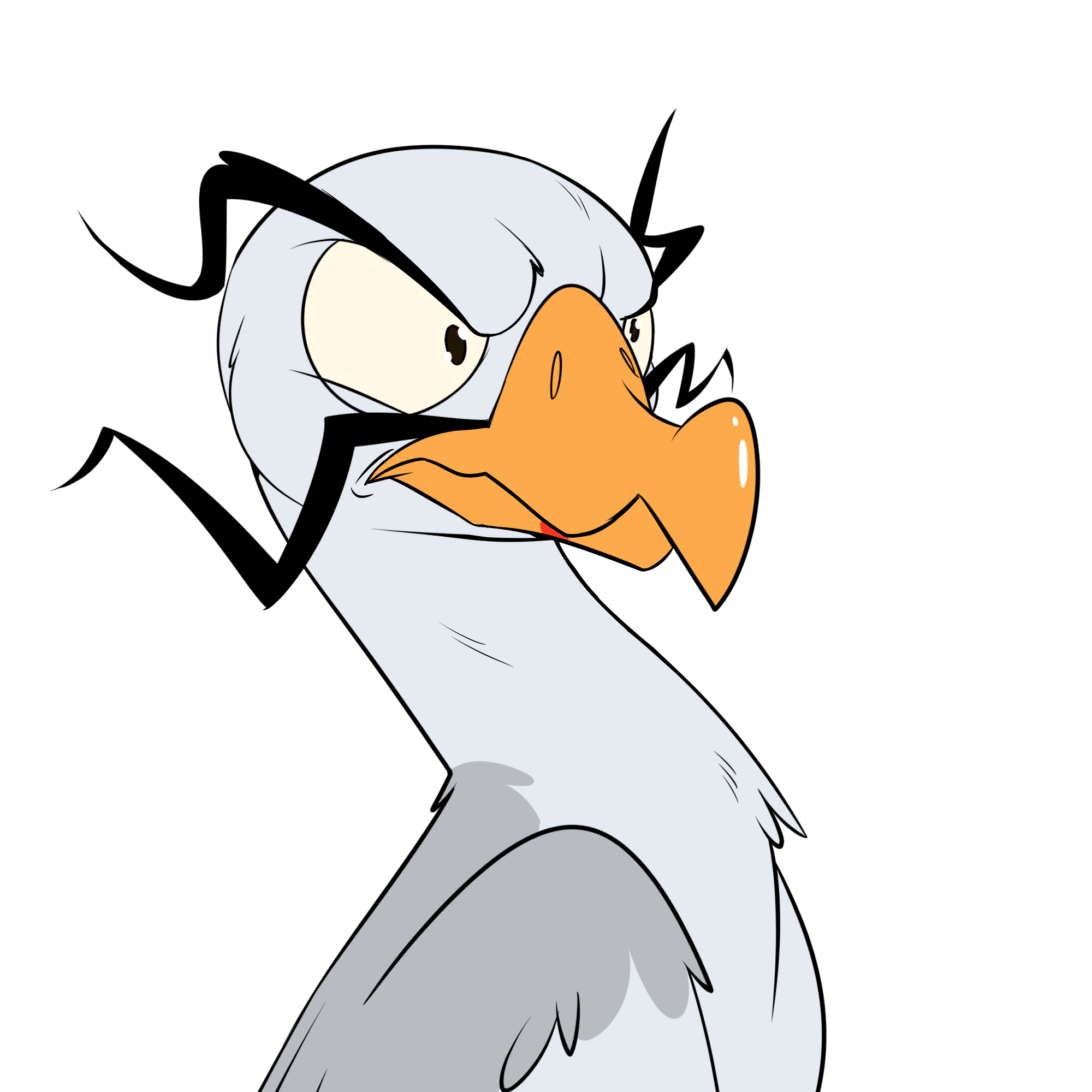 Dessins utilisés lors des dialogues de Evil Guano, l'antagoniste secret. Il est littéralement Guano, je personnage jouable, mais avec une moustache inspiré de Waluigi. 