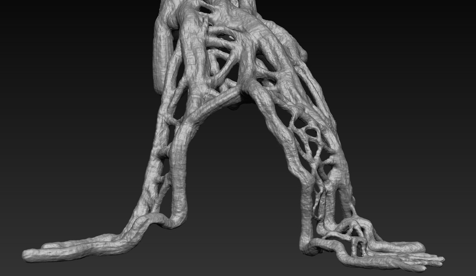 Tree roots zbrush render
