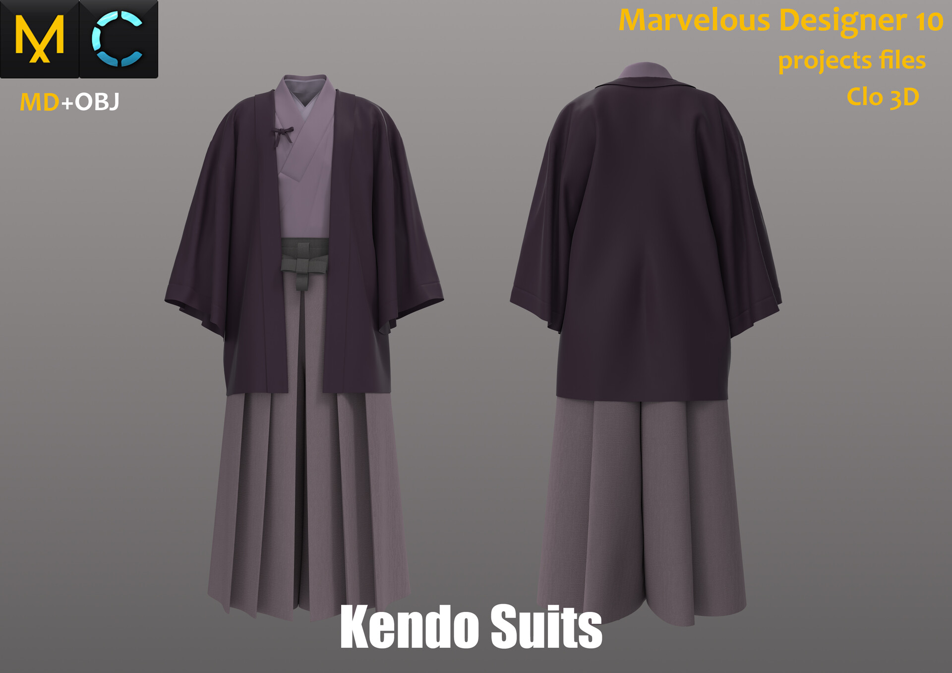 ArtStation - Kendo Suit_Marvelous Designer Project_Practice for Zbrush