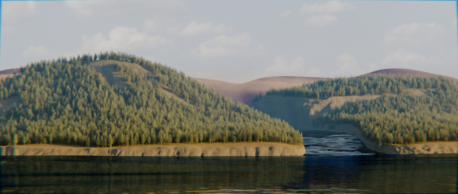 First River made with a noise displacement on top of a plane - Didn't like it. Reworked the entire thing.