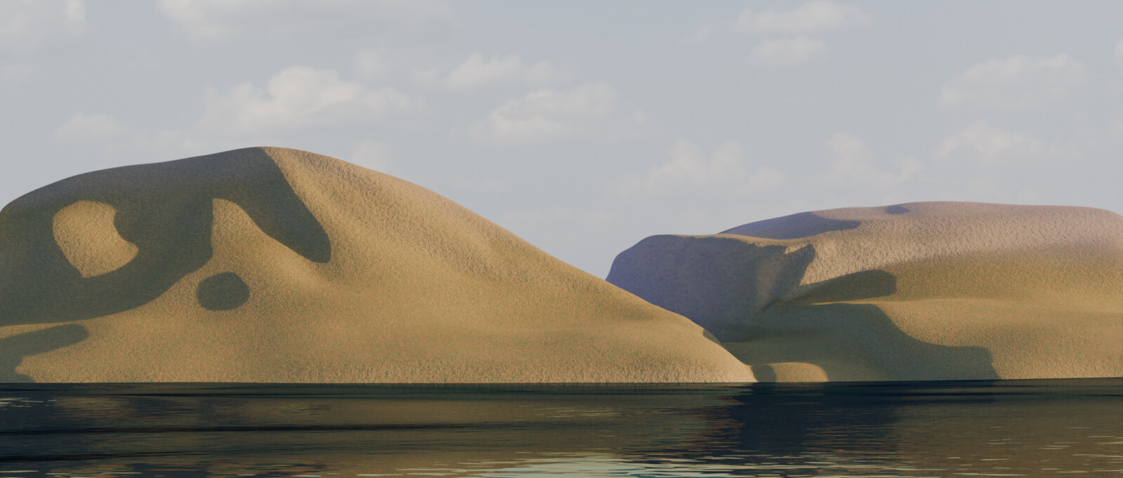 Ground Texturing + Water Surface + First Mist Pass