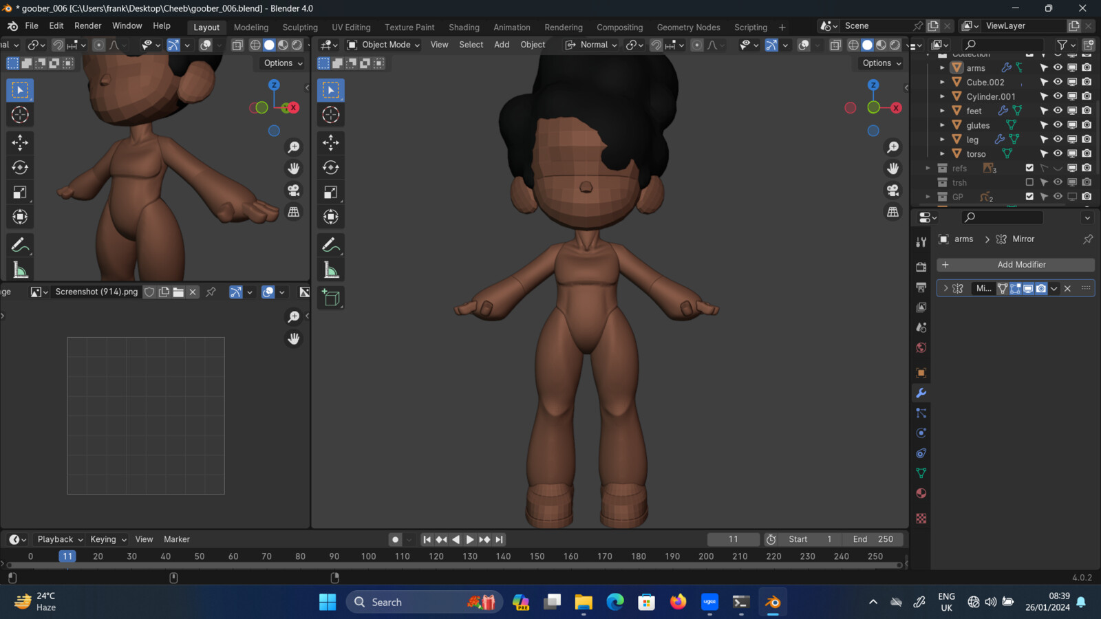 Very early blockout stage. 