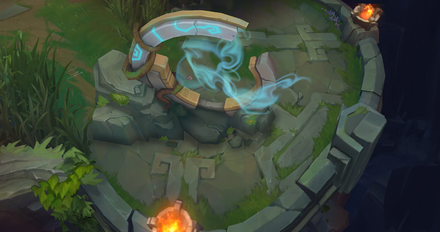 I placed my model into the League of Legends map to ensure it matched the art style of the game appropriately