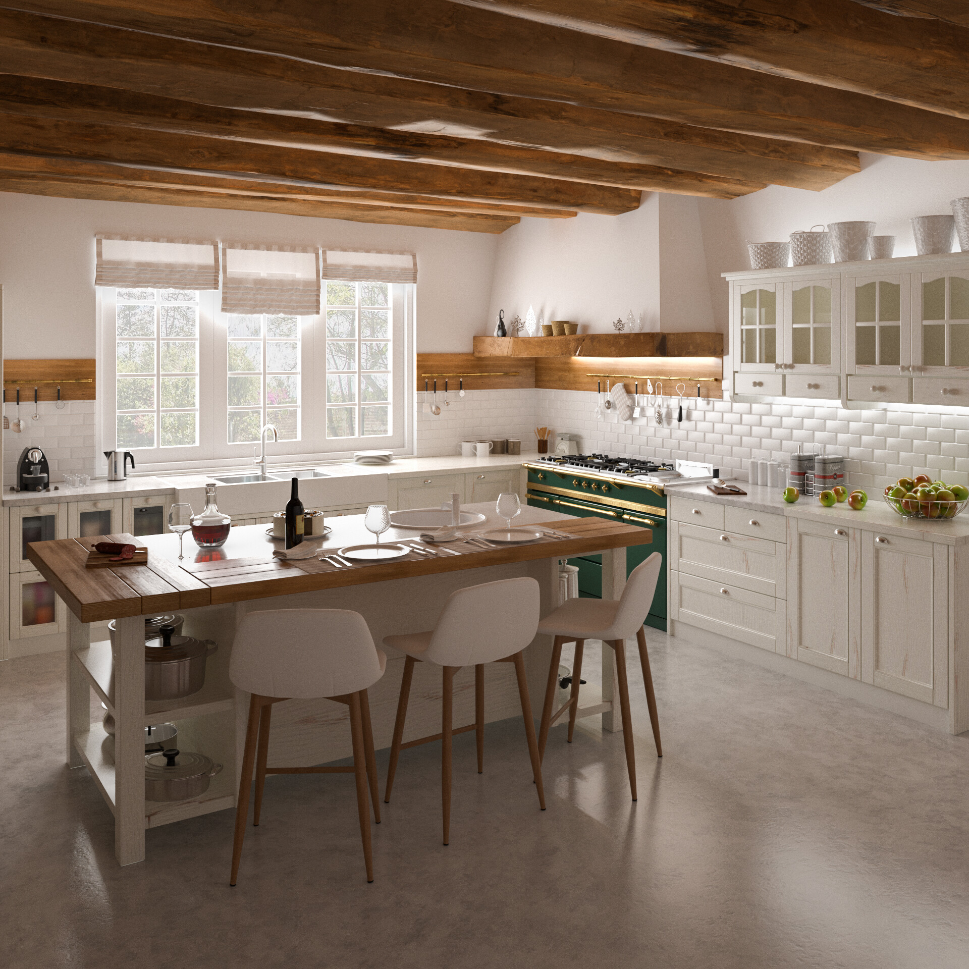 ArtStation - Vintage Italian Kitchen