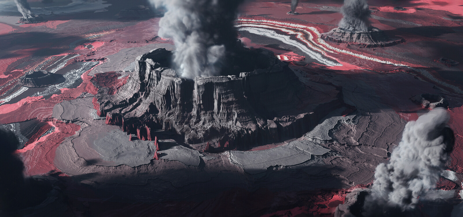 Volcanic area
(South side of the planet)