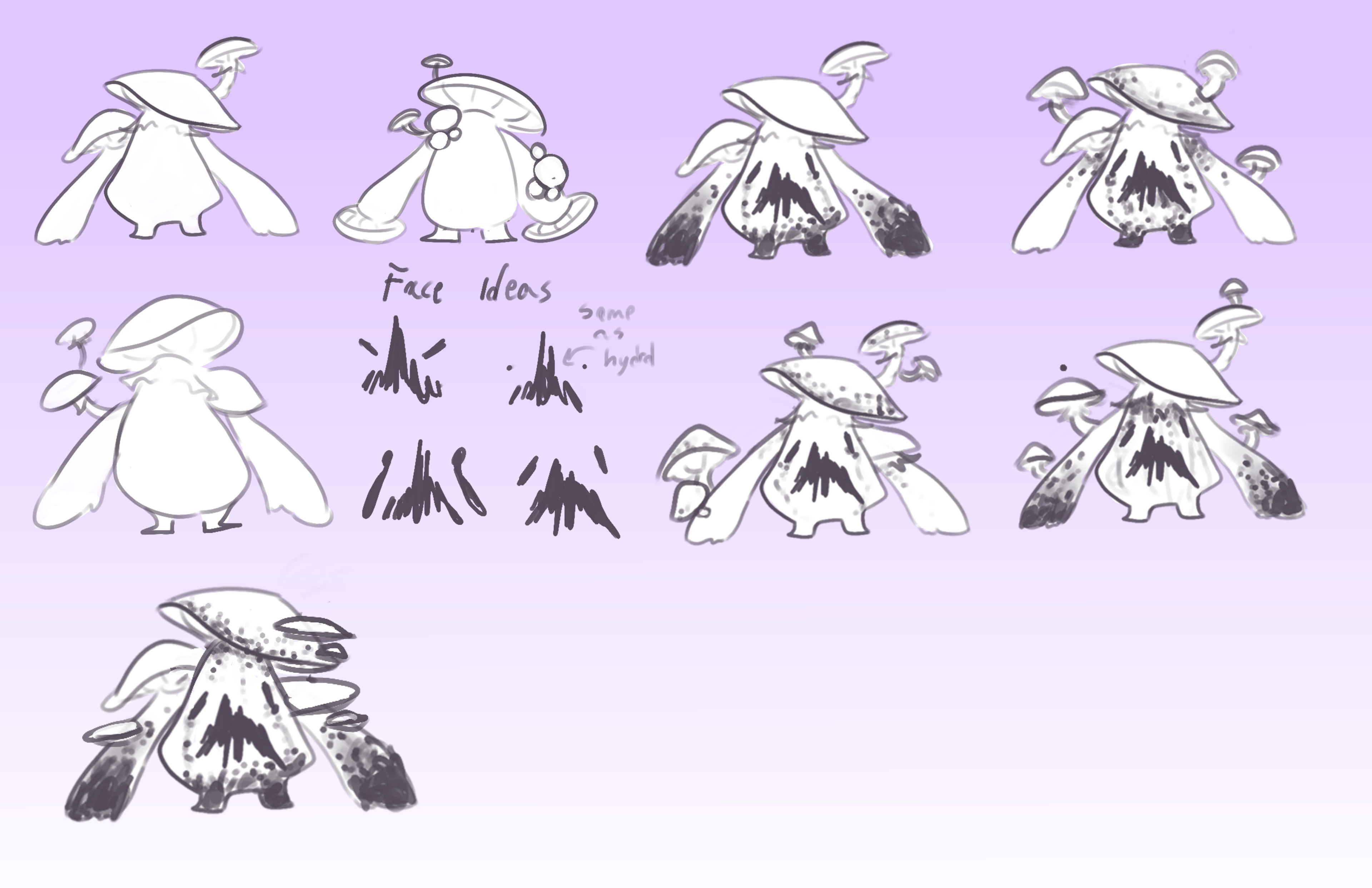 Buff shroom Concepts sketches
