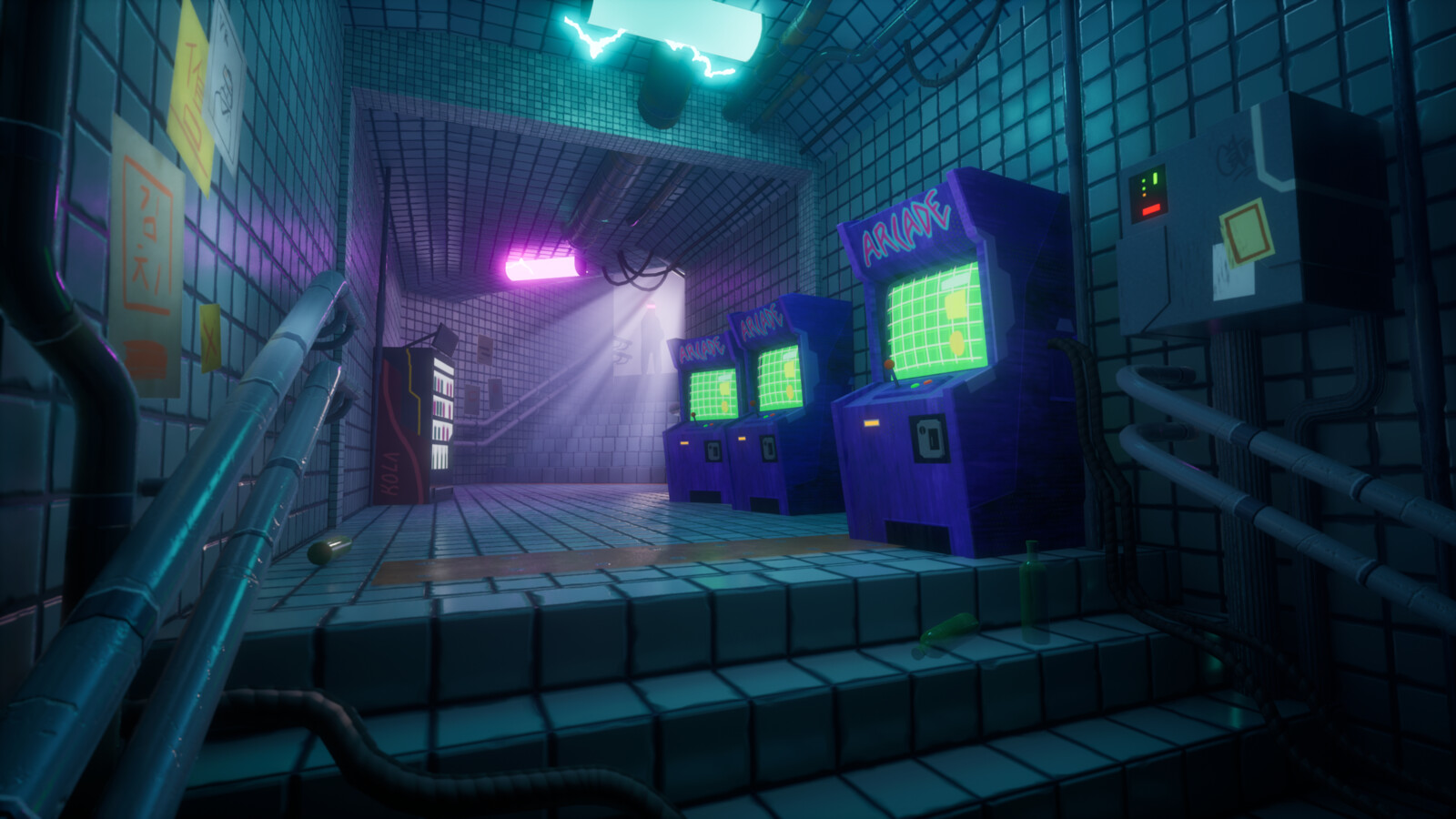 SciFi Underpass - Real Time Environment