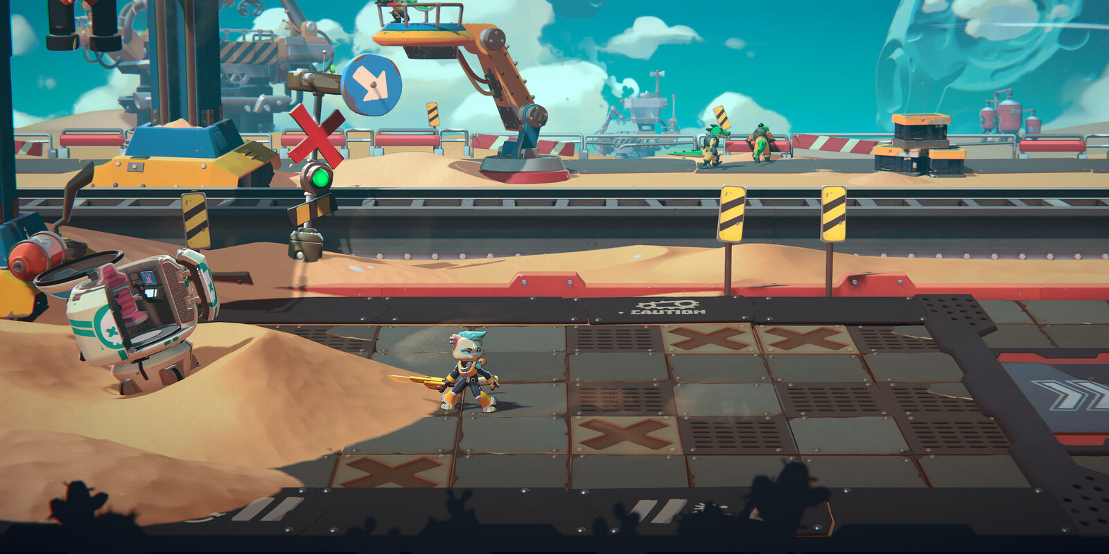 These screenshots show a more simple and stylized approached to the modelling and texturing. 