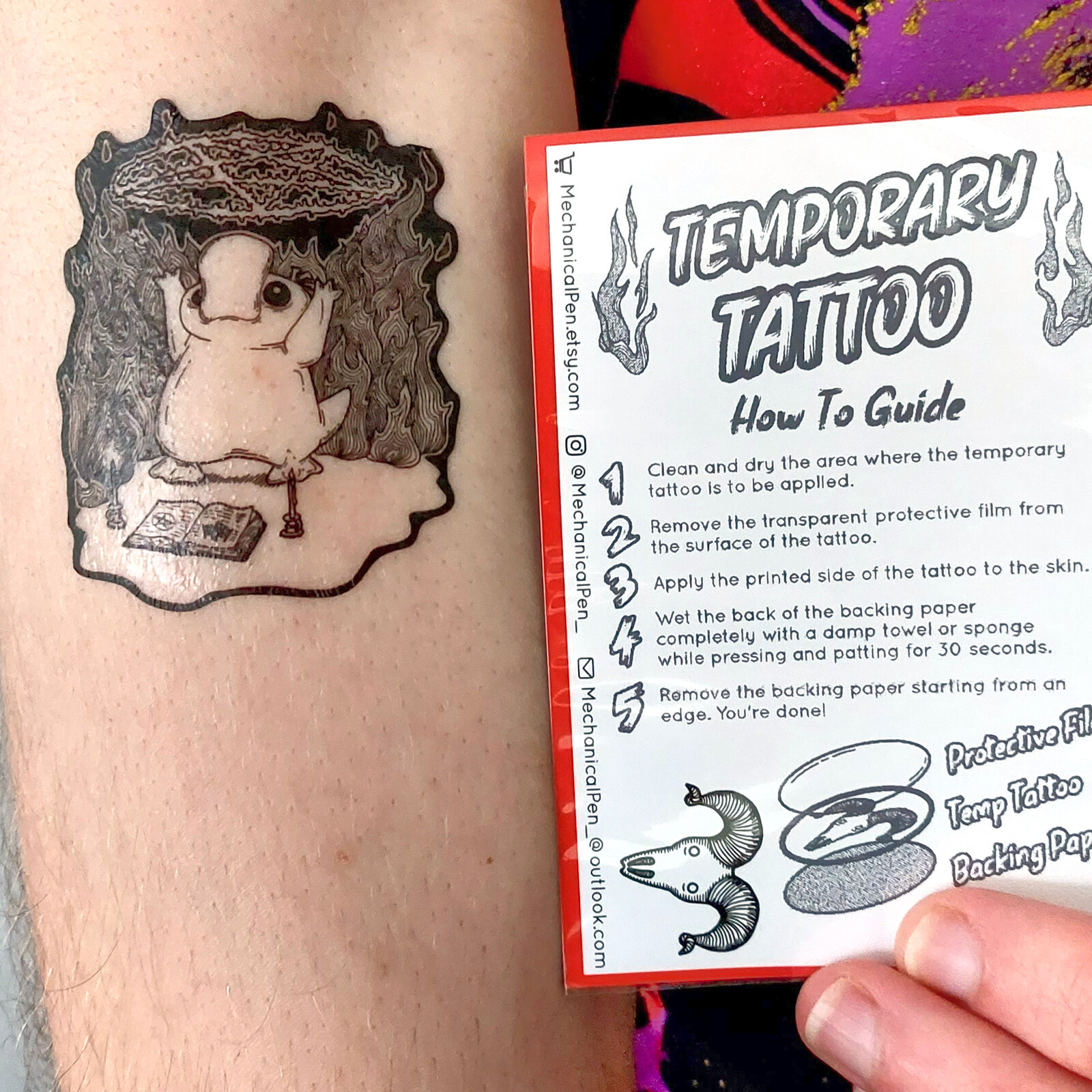 Psyduck Temporary Tattoo