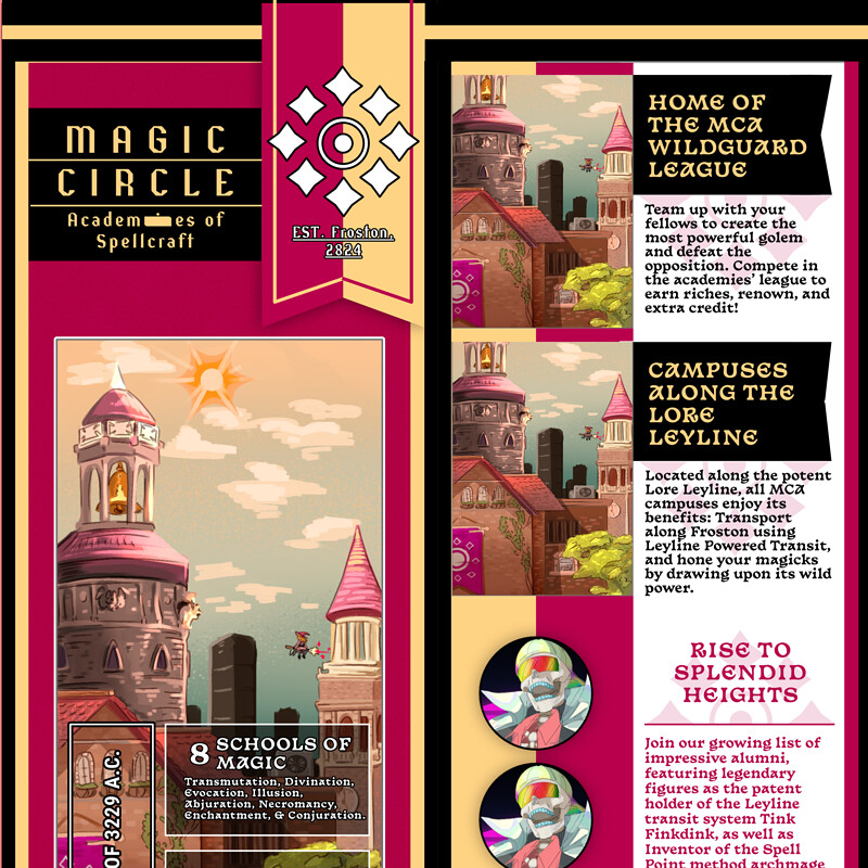 MCA Colleges of Spellcraft Sheets & Materials