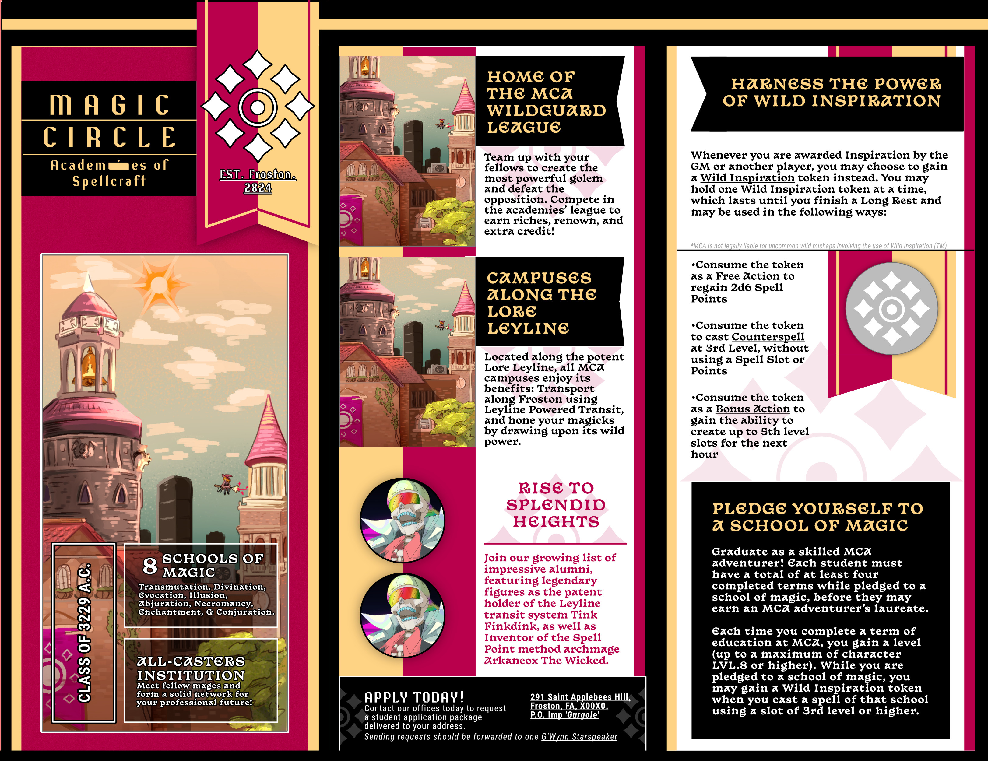 The final presentation of the recruitment pamphlet, using the more consistent font throughout some of the other materials I created for this project.