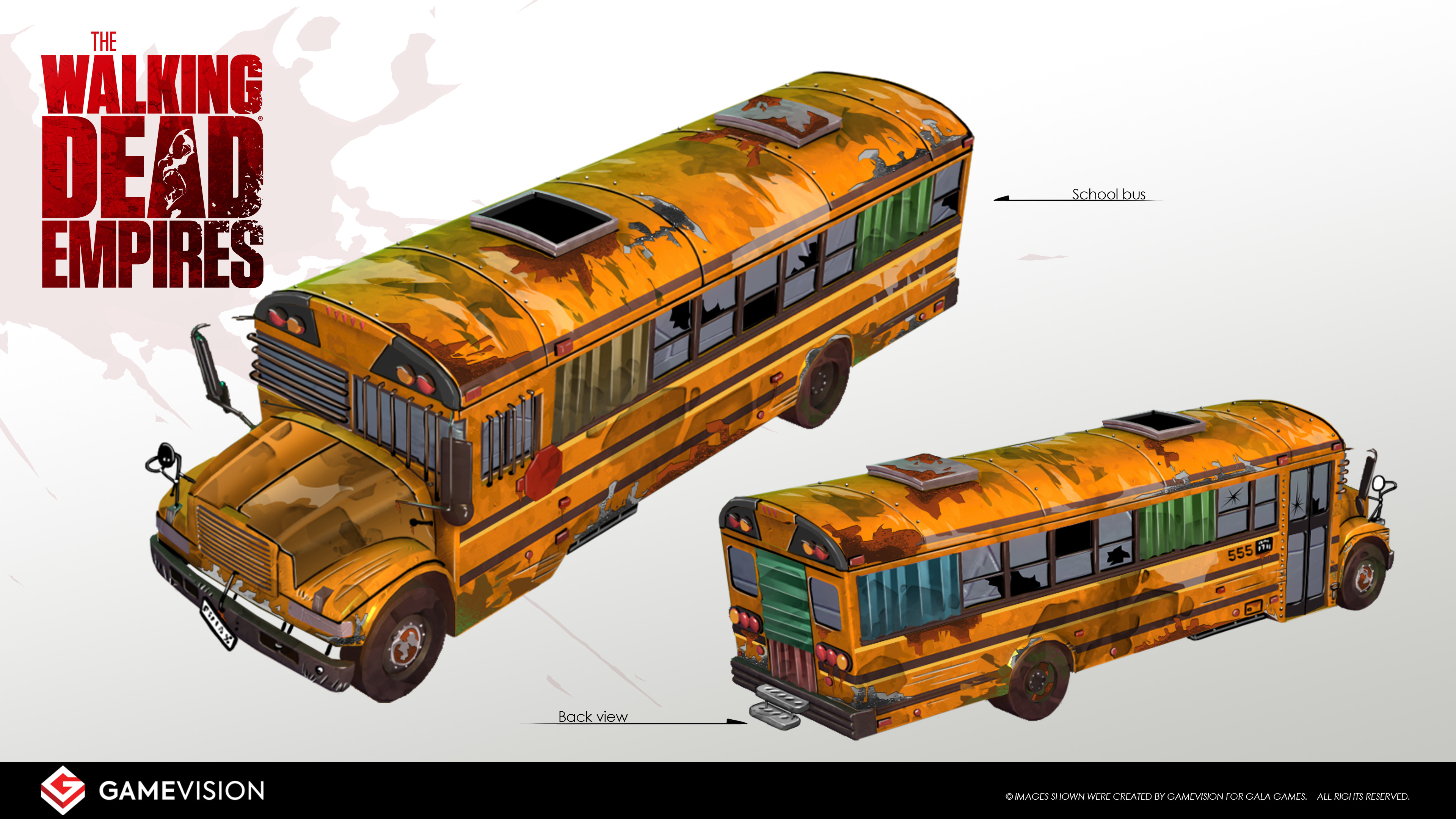 School bus damage