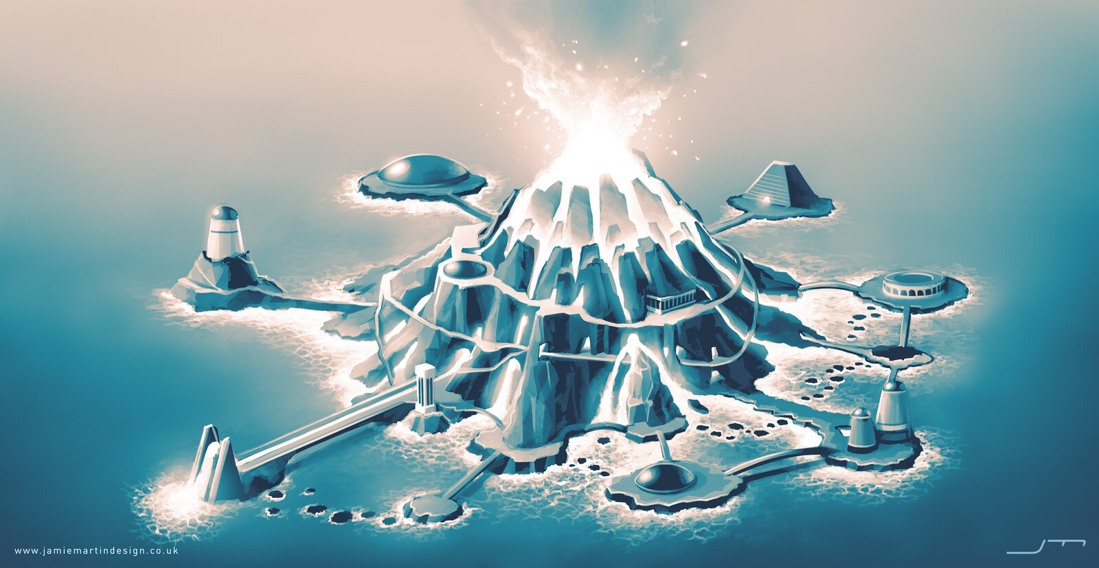Volcanic-themed park.