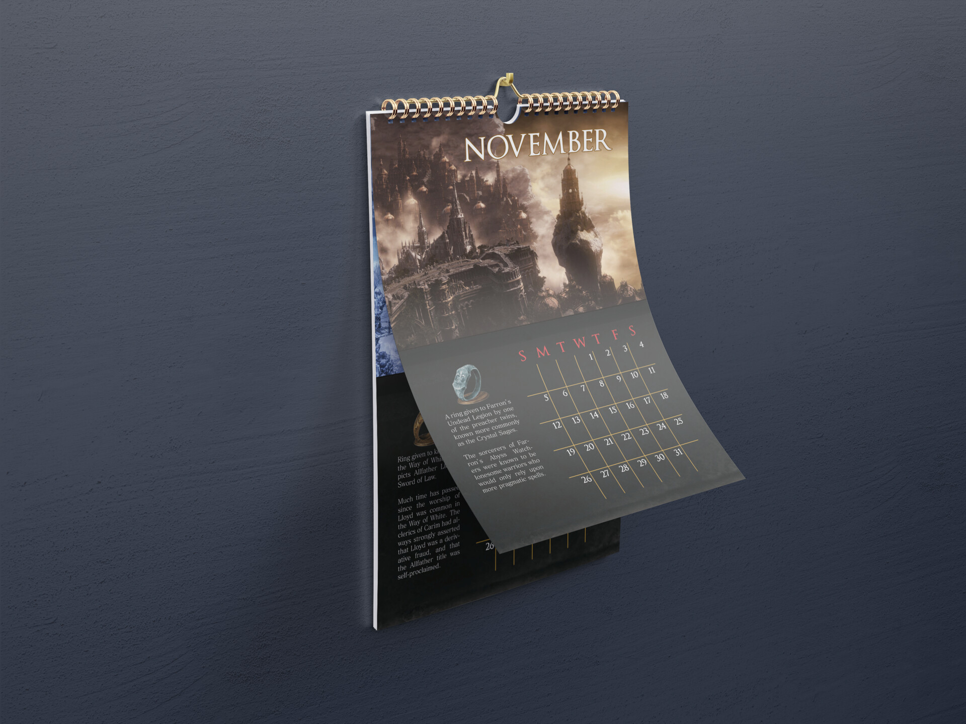 ArtStation Dark Souls III Calendar