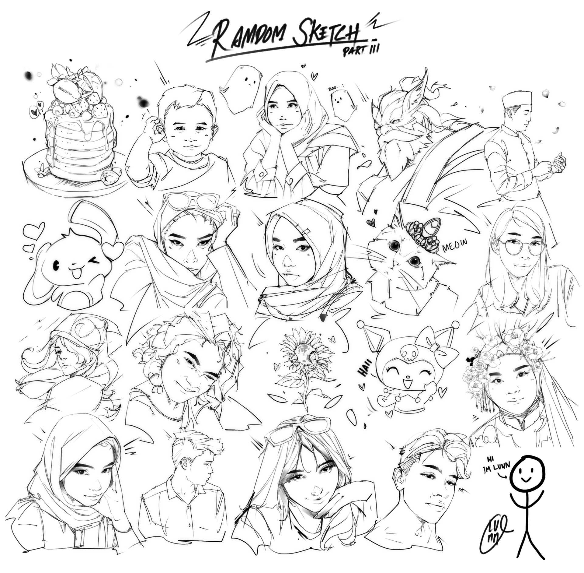 Lunn (Fazlun Azmar ) - My collections of portrait paintings