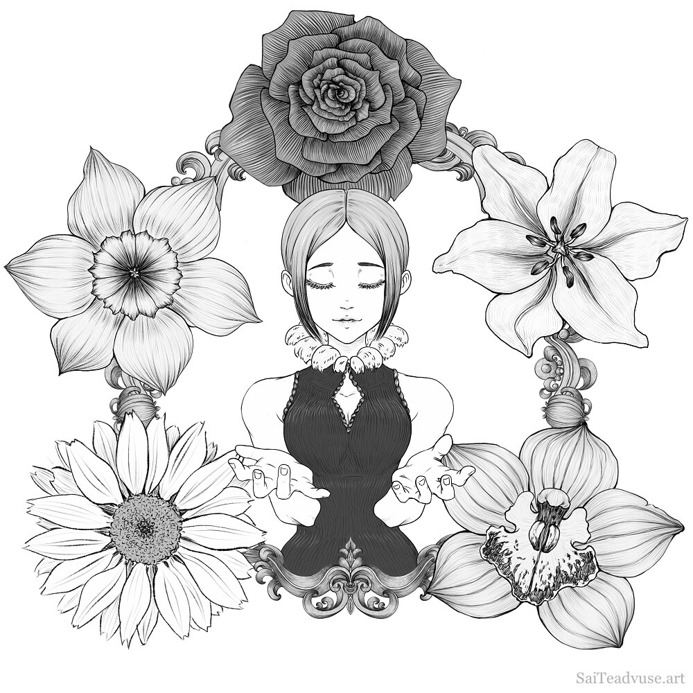 ArtStation Flower lady