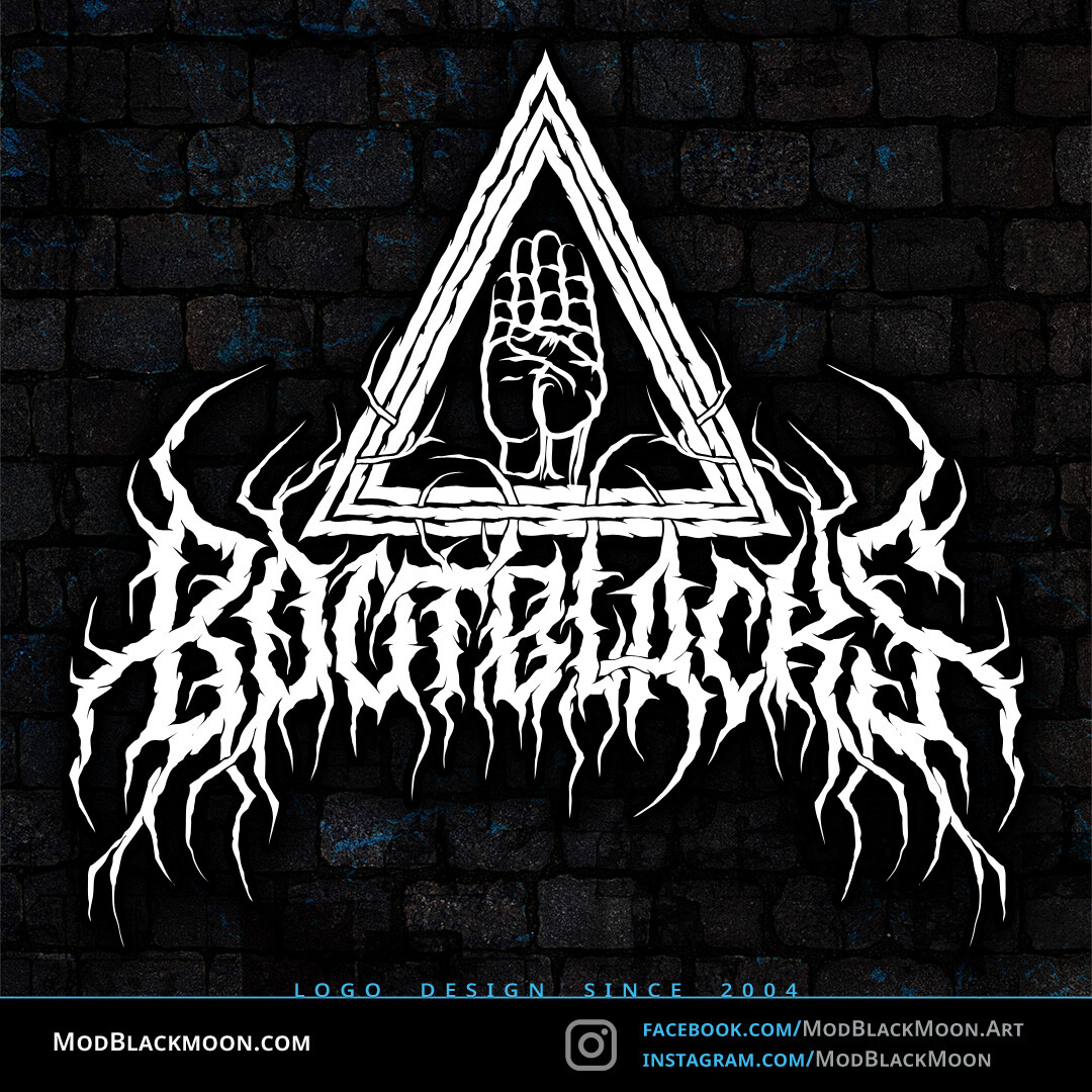 Band Logo for "Bootblacks" in Black Metal Style.