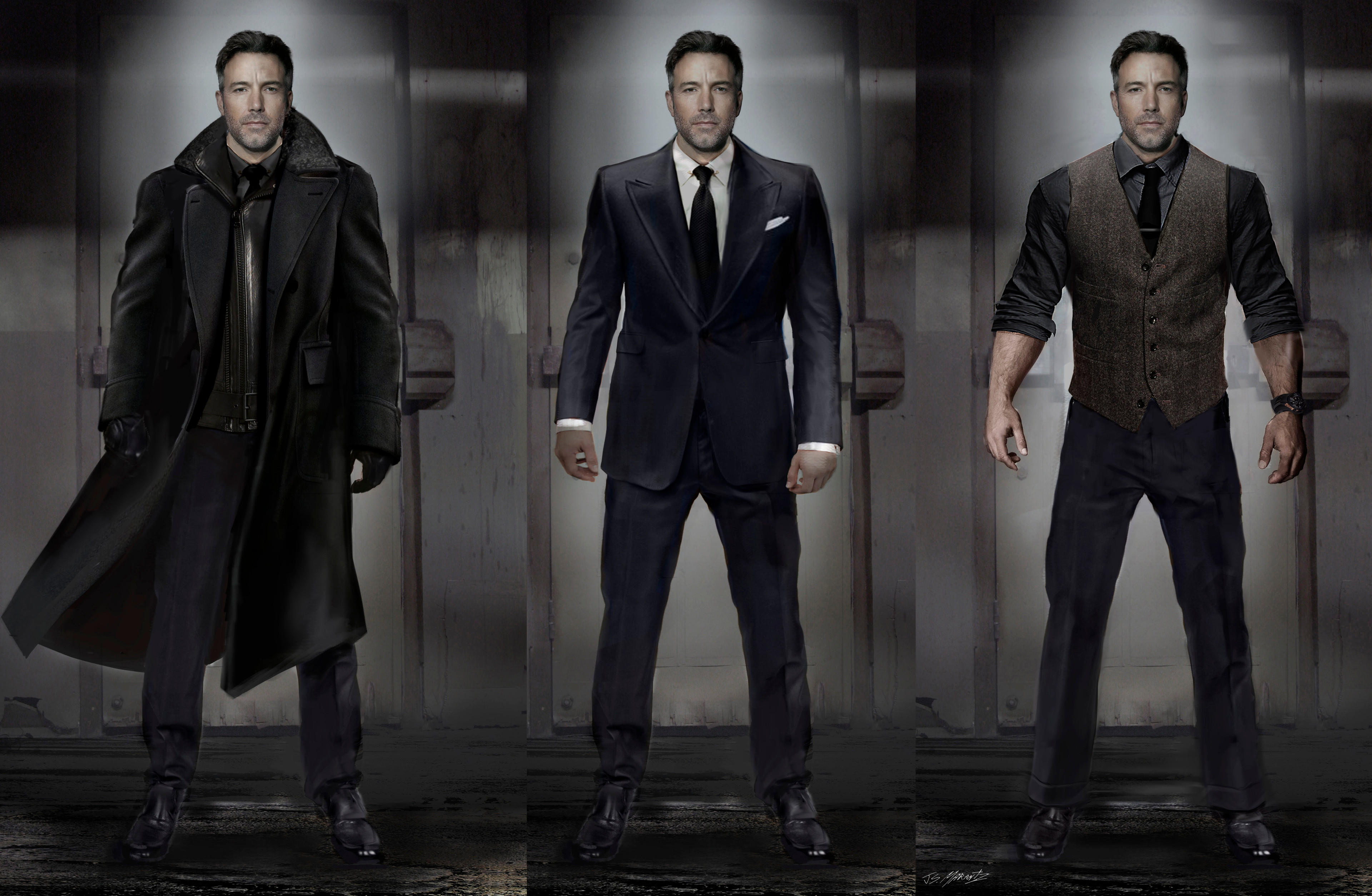 Jerad S. Marantz - Batman V Superman BRUCE WAYNE Costume illustrations, image size:3840x2507