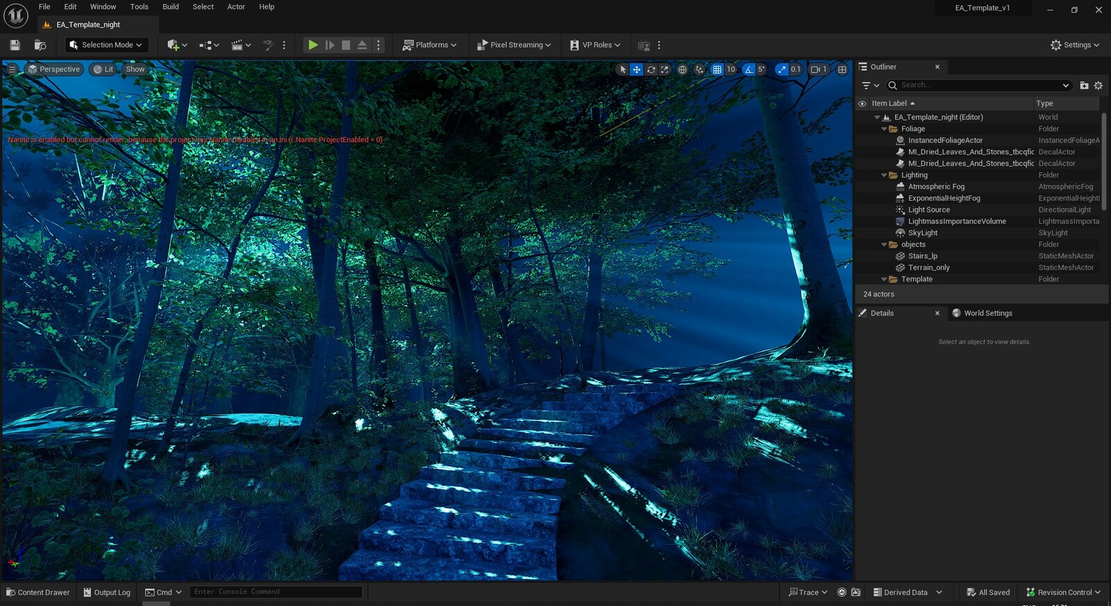 Dark forest in Unreal