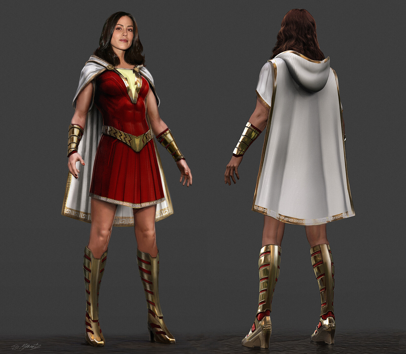 SHAZAM Mary and Darla Costume Illustrations 