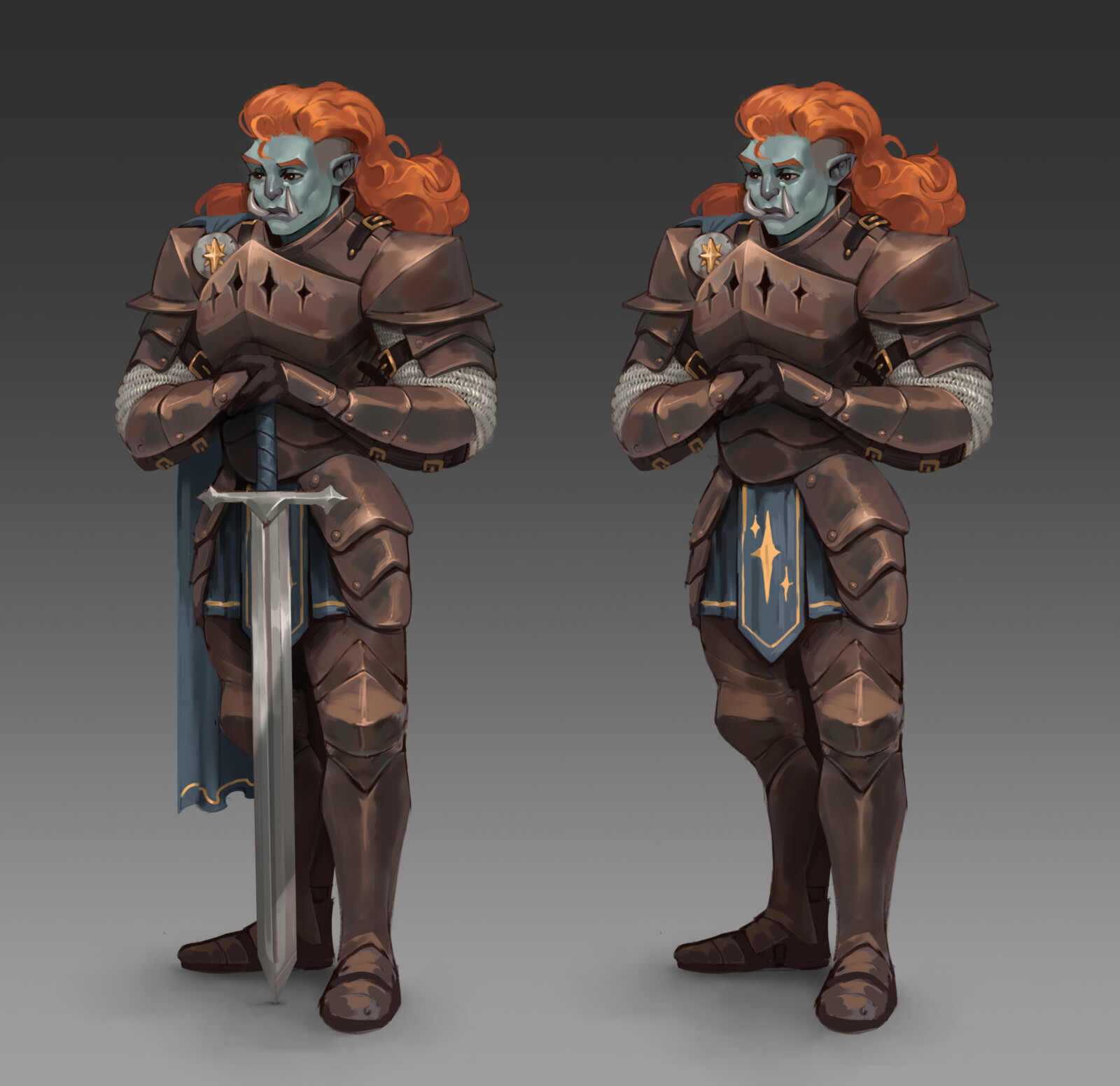 Version with and without sword