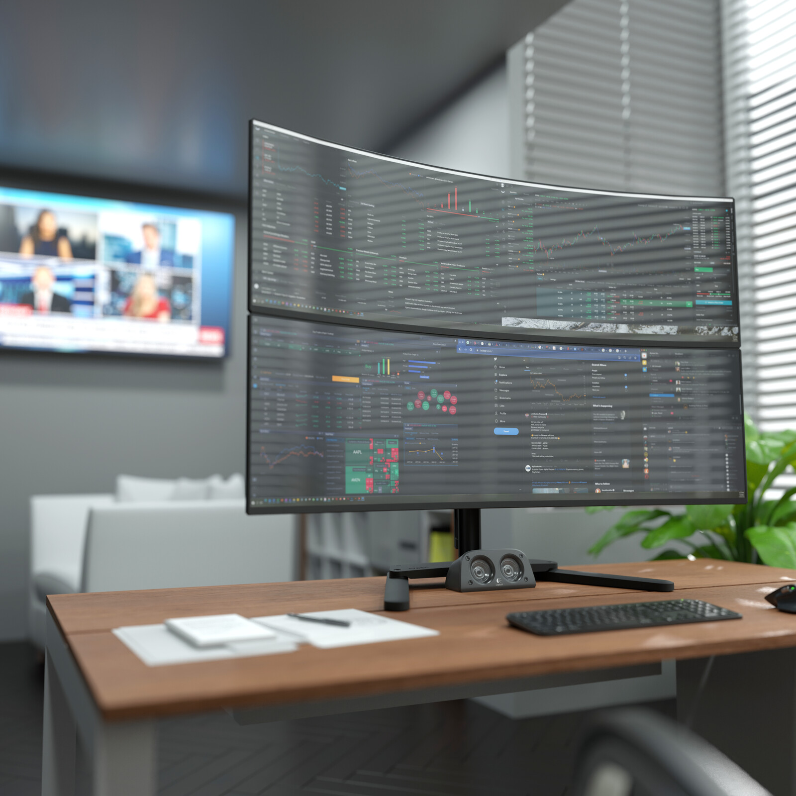 Streamlined Work from Home Setup - 3D Product Rendering