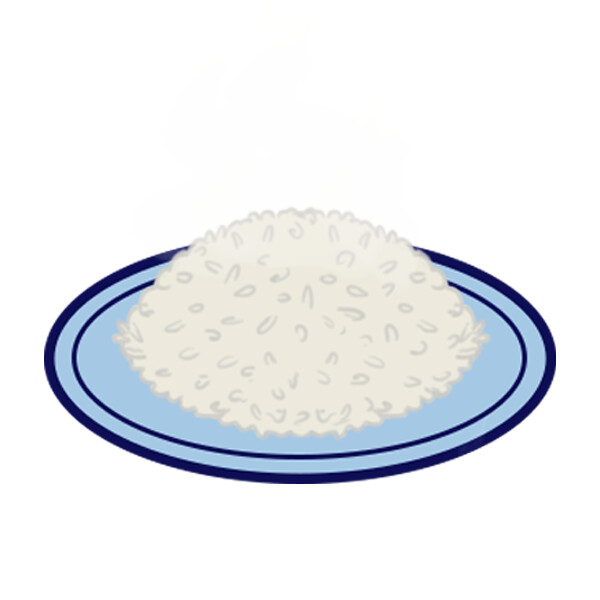 Meal 2D asset: Cooked Rice