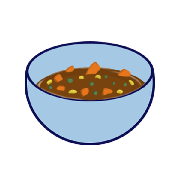 Meal 2D asset: Generic Sauce + Cooked Vegetables