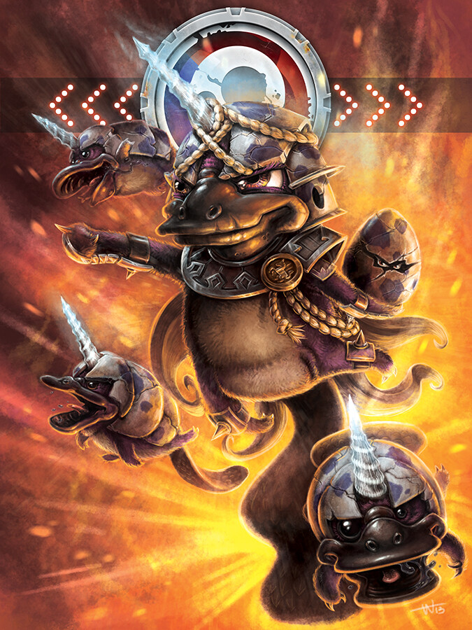 Platimus the Platicorn.  A fan designed Champion.