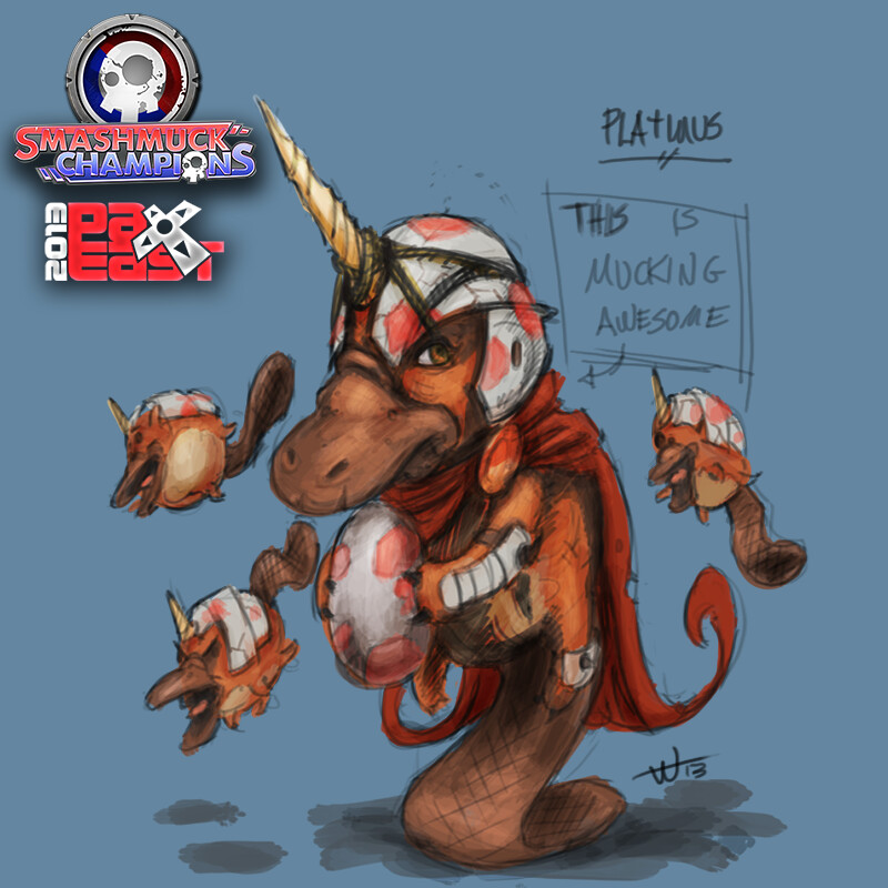 This was the live on stage concept I created as fans yelled ideas at us.  The whole thing was done in about 30 ish minutes because we had some 'about the game' stuff to get through at the start and then fielded questions.