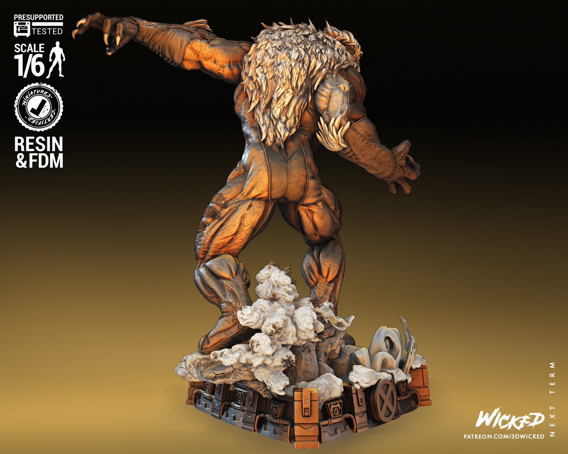 Sabretooth Sculpture 