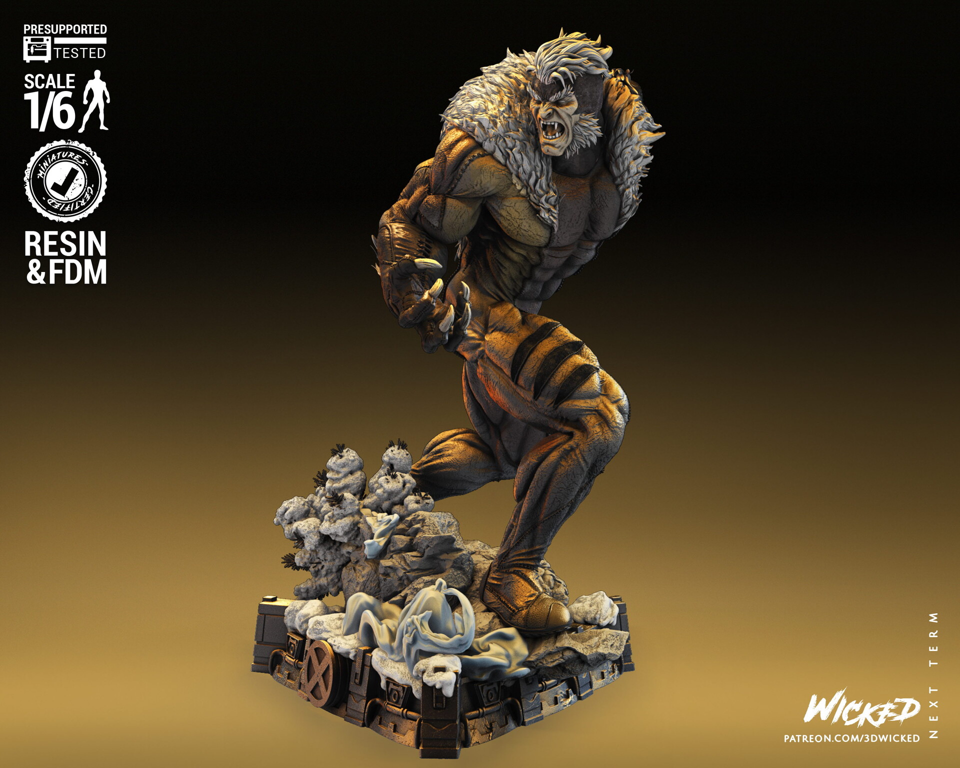 Sabretooth Sculpture 