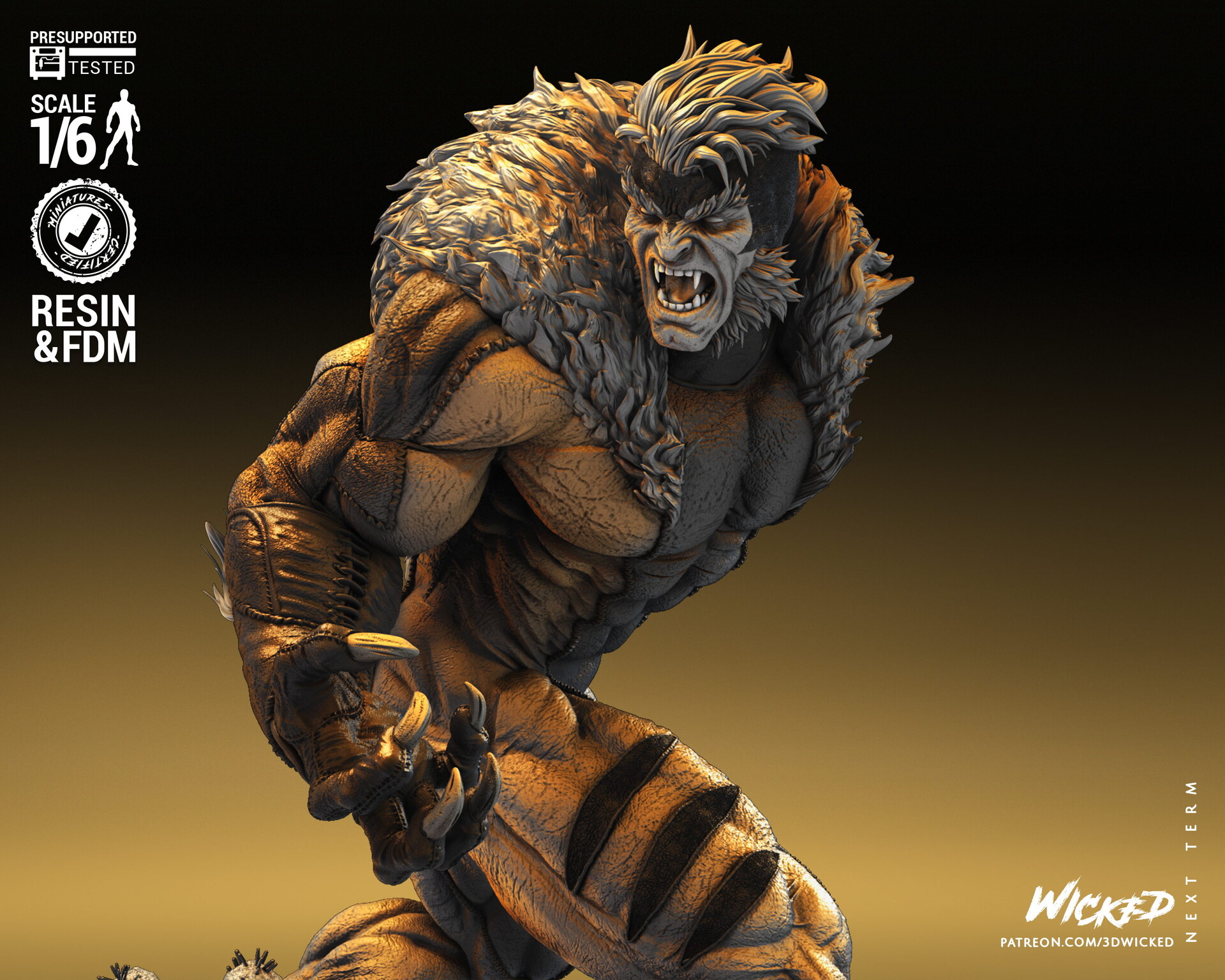 Sabretooth Sculpture 