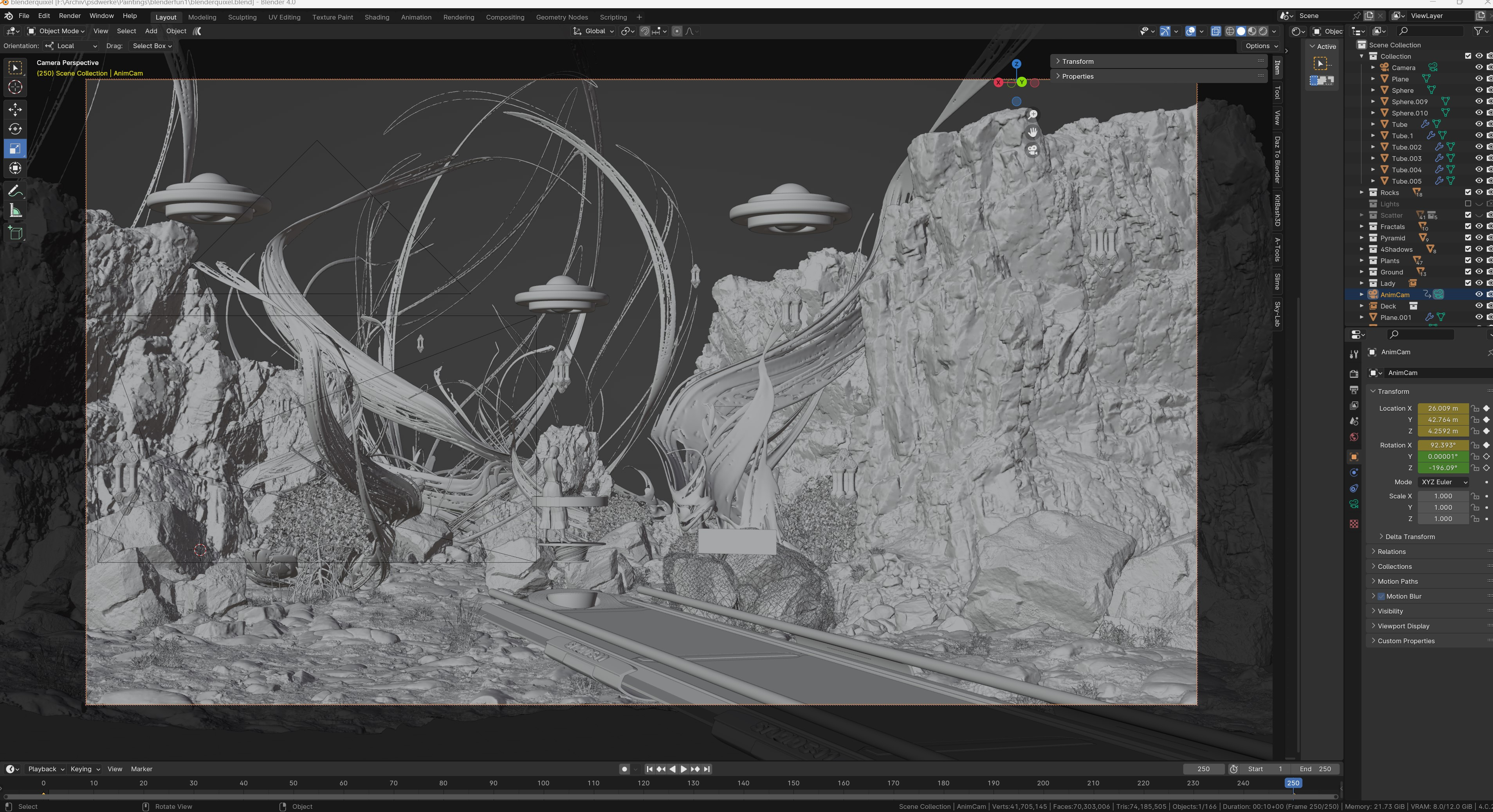 Scene in Blender