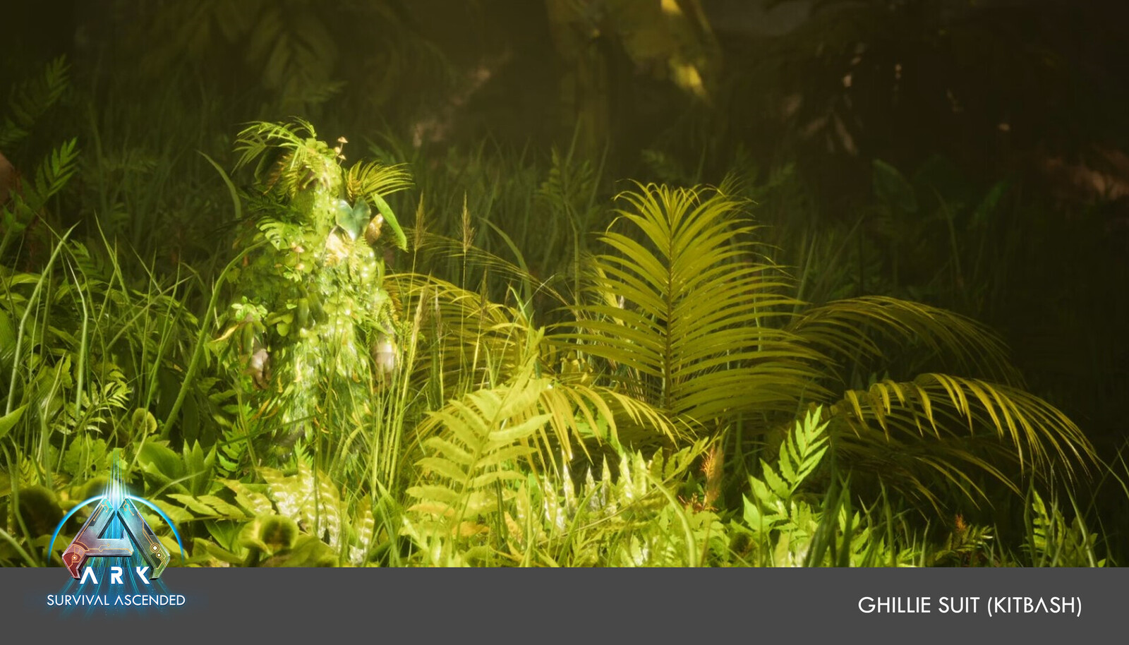 The Ghillie suit in action.