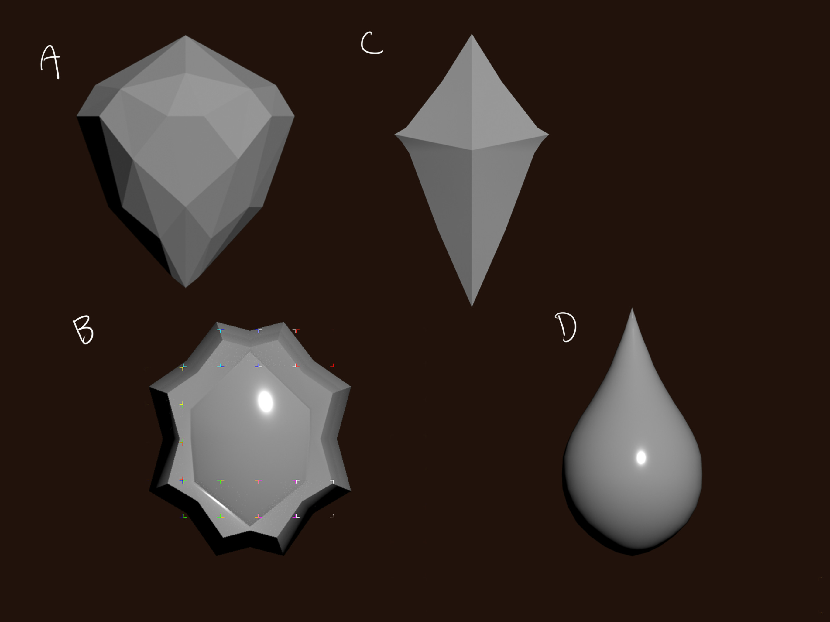 Stage 2: prop shapes modeling in 3dsmax