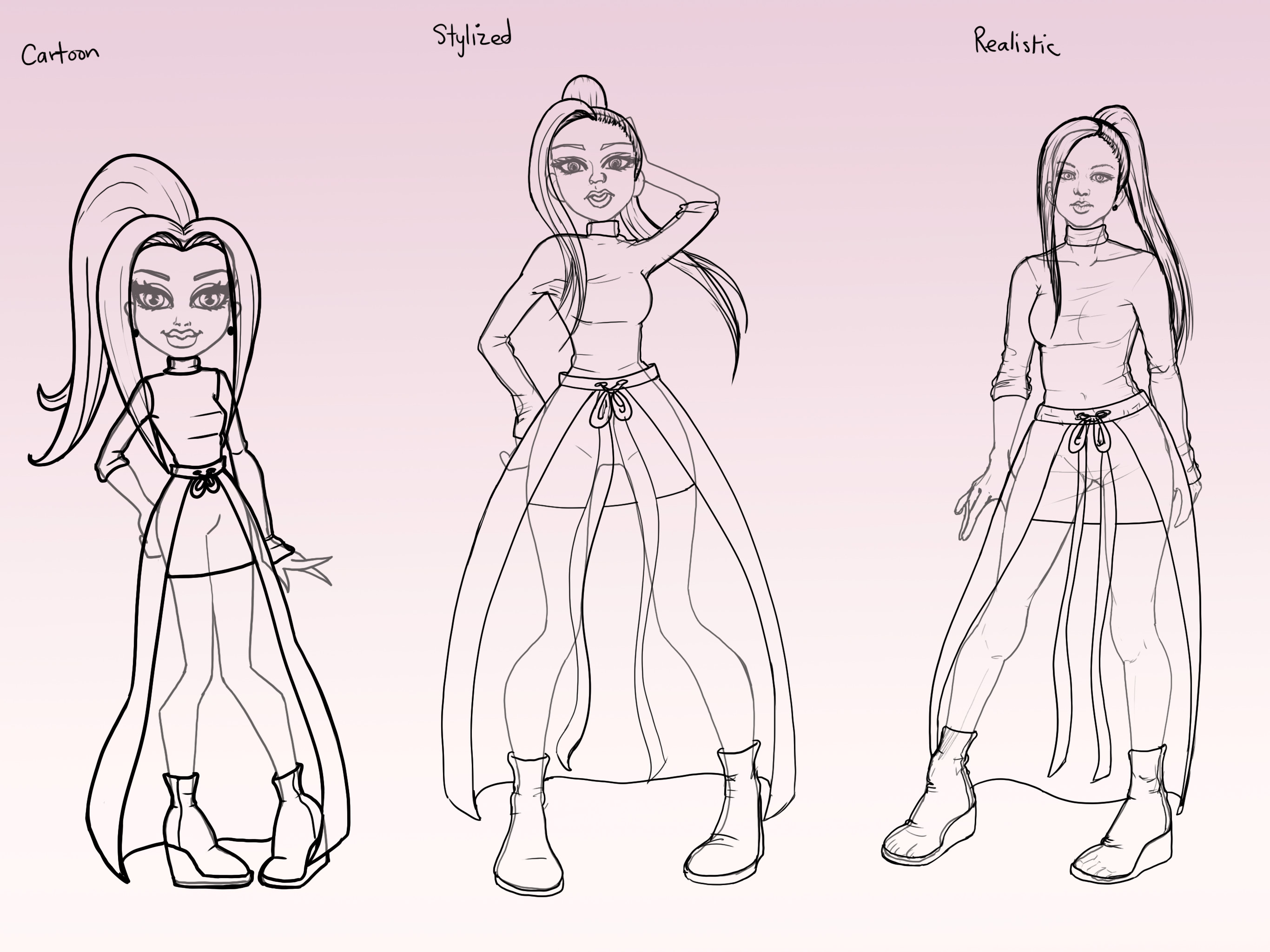 Art style assignment - line art in photoshop