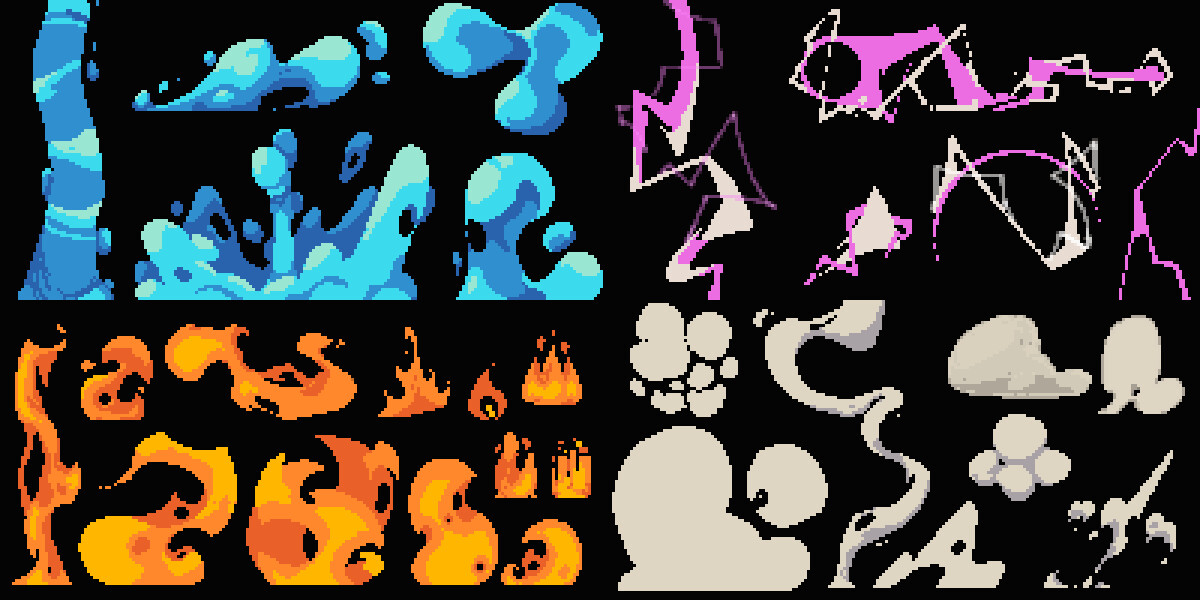 Concept/style sheet for some element shapes and flavors.