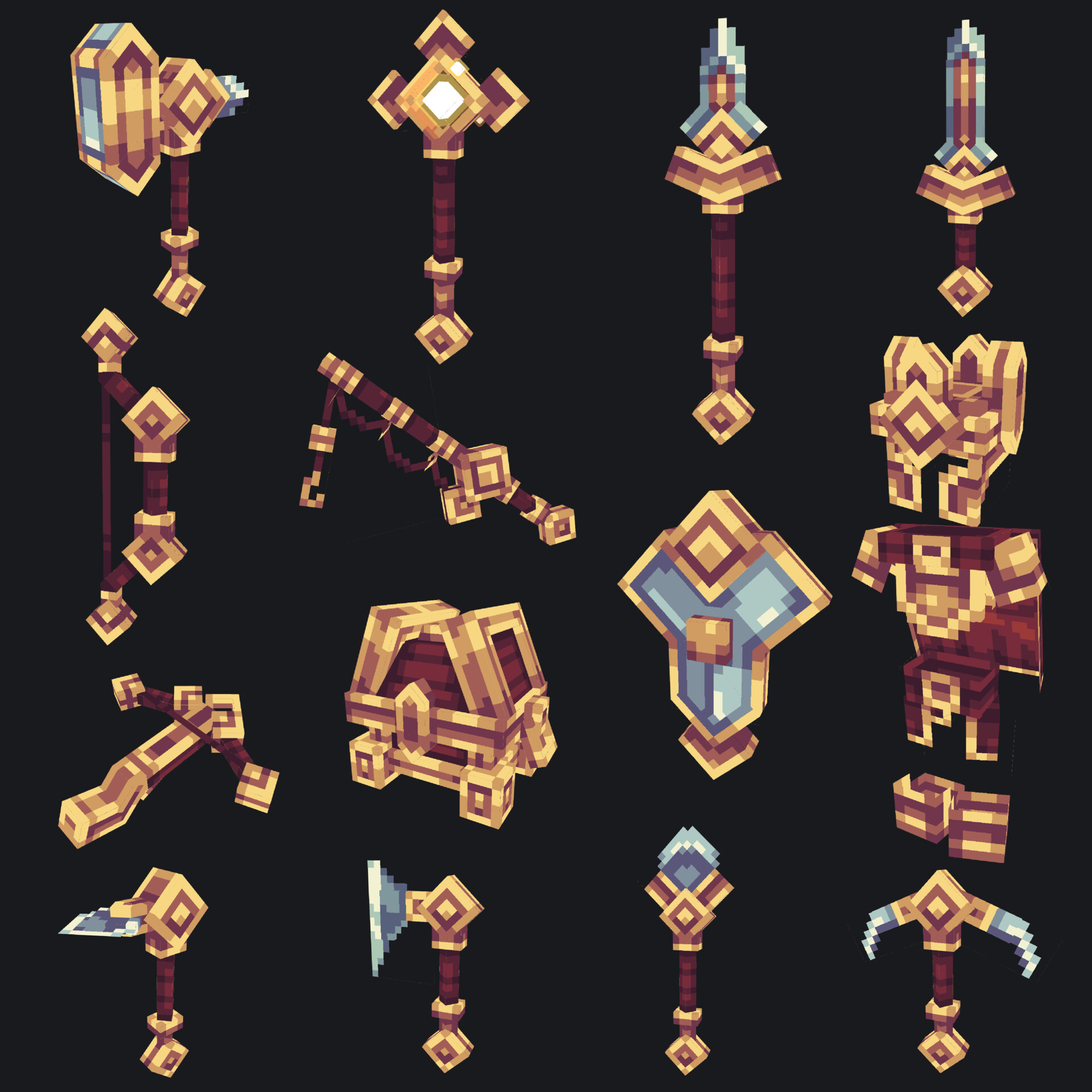 Artstation - Minecraft King Arthur Set