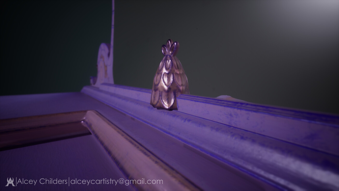Mirror ornament detail shot.
Rendered in Unreal.