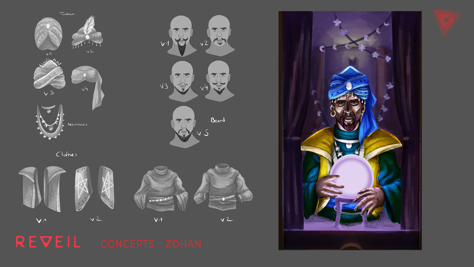 concept art for the Zohan fortune teller machine